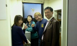 クライアントさんのOTSさん。撮影中の一コマです。